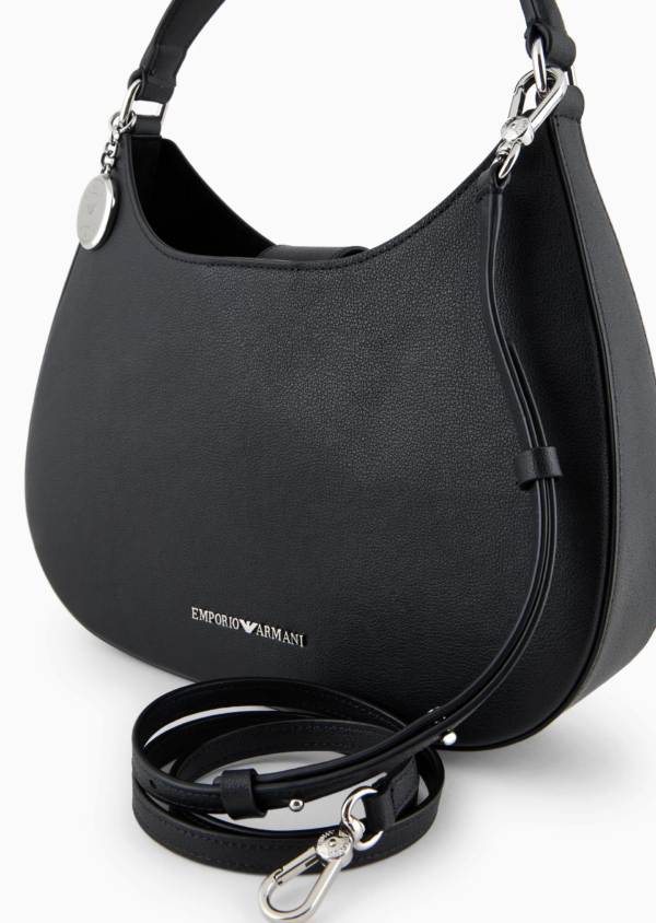 Borsa hobo Emporio Armani In pelle riciclata Nera - immagine 3