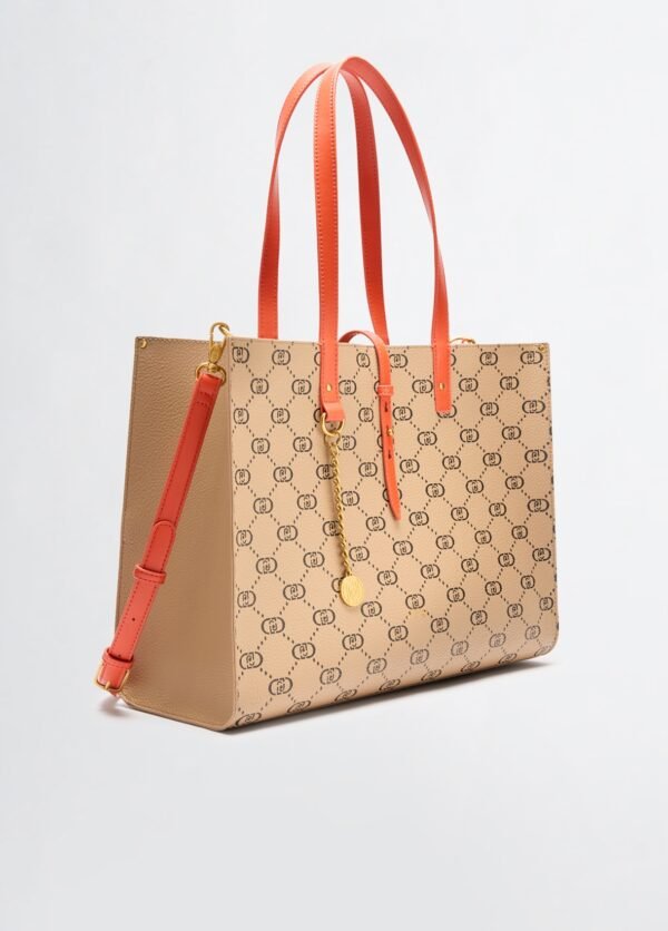 Shopper con logo monogram beige LiuJo - immagine 2