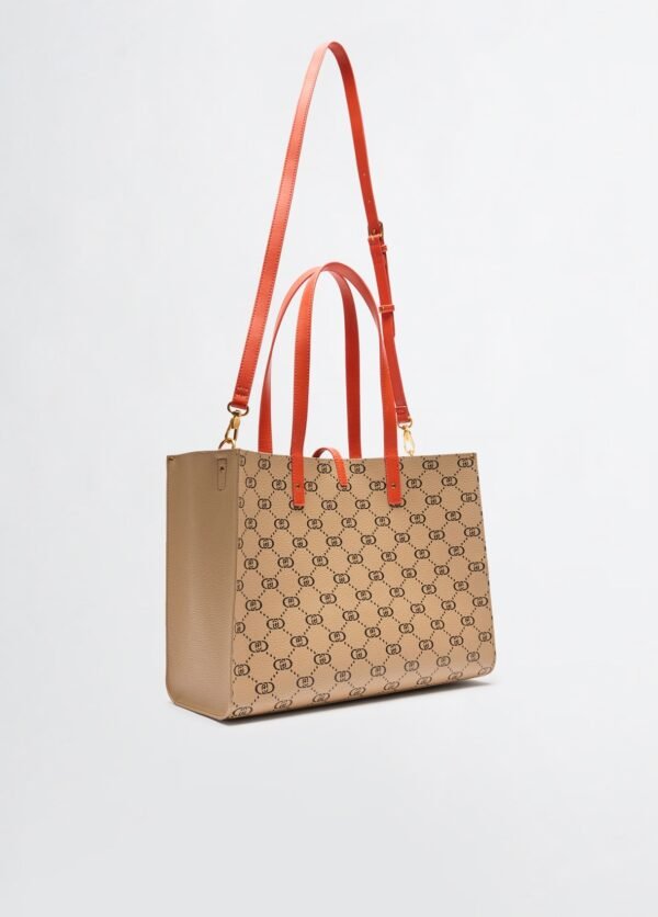 Shopper con logo monogram beige LiuJo - immagine 3