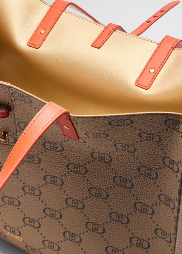 Shopper con logo monogram beige LiuJo - immagine 5