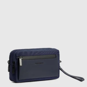 Pochette uomo a due scomparti Piquadro Blu