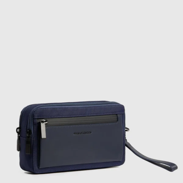 Pochette uomo a due scomparti Piquadro Blu - immagine 2