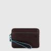 Pochette Uomo con Porta Carte di Credito Mogano