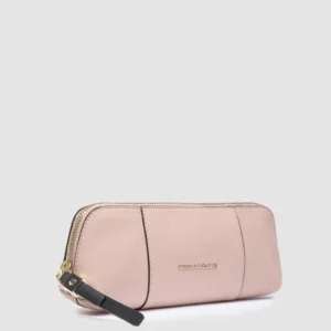 Astuccio porta penne in pelle Piquadro Rosa/Beige