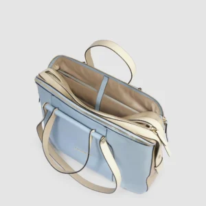 Cartella porta PC Piquadro Azzurro/Beige