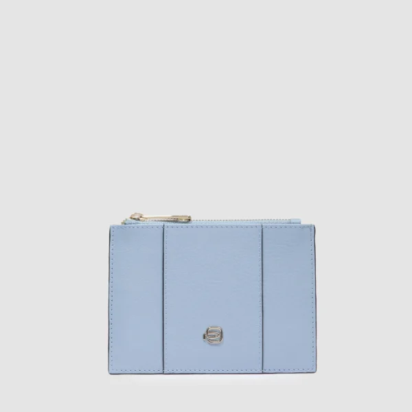 Portamonete Donna Piquadro Azzurro/Beige