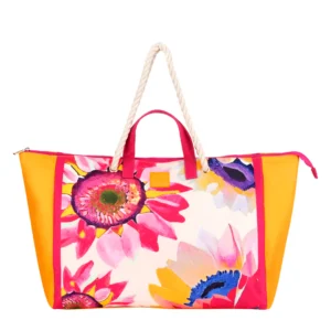 Borsa Mare Sun Flower Arancione Emanuela Biffoli