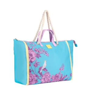 Borsa Mare White Parrot Azzurro Emanuela Biffoli