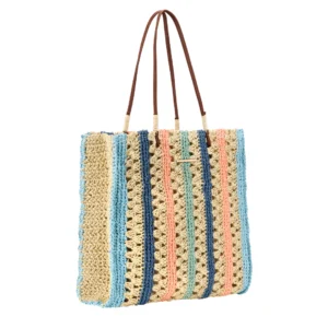 Borsa in Paglia Crochet multicolor Emanuela Biffoli