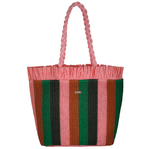 Borsa Mare + Busta Frangia Crochet Rosa - immagine 2