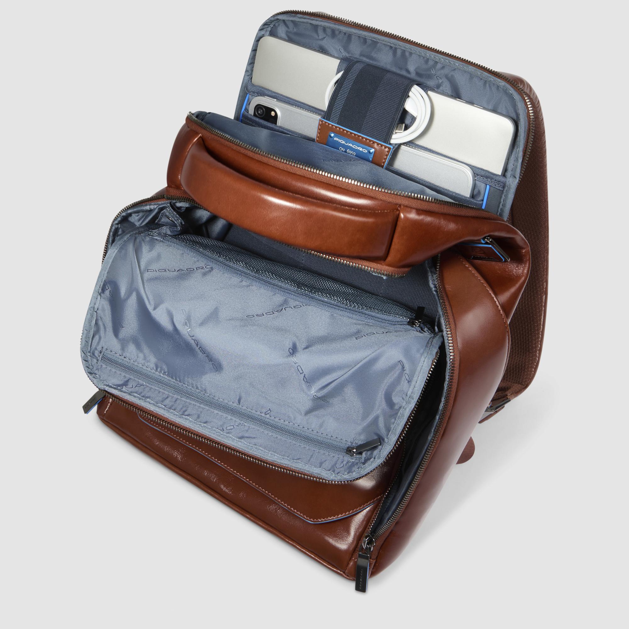 Zaino Piquadro PC14" 2 Comparti B2 Marrone - immagine 6