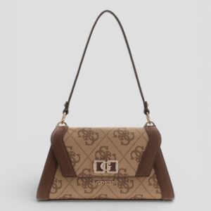 Borsa a Spalla Guess KARNILLA Marrone Logo