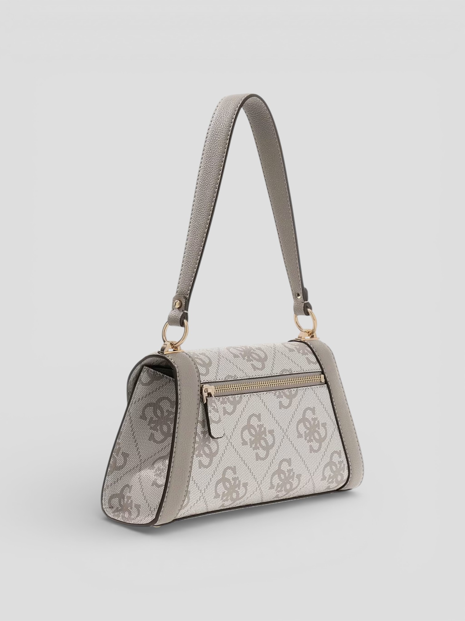 Borsa a Spalla guess KARLINA Beige Logo - immagine 2