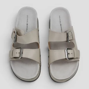 Sandalo Con Fibbie Beige Emanuela Biffoli