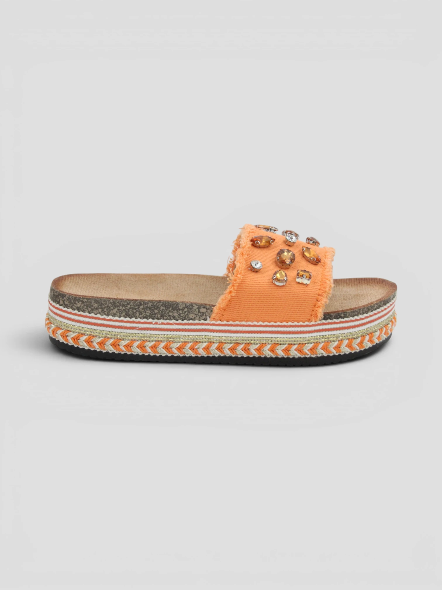 Sandalo Denim Pietre Arancio Emanuela Biffoli - immagine 3