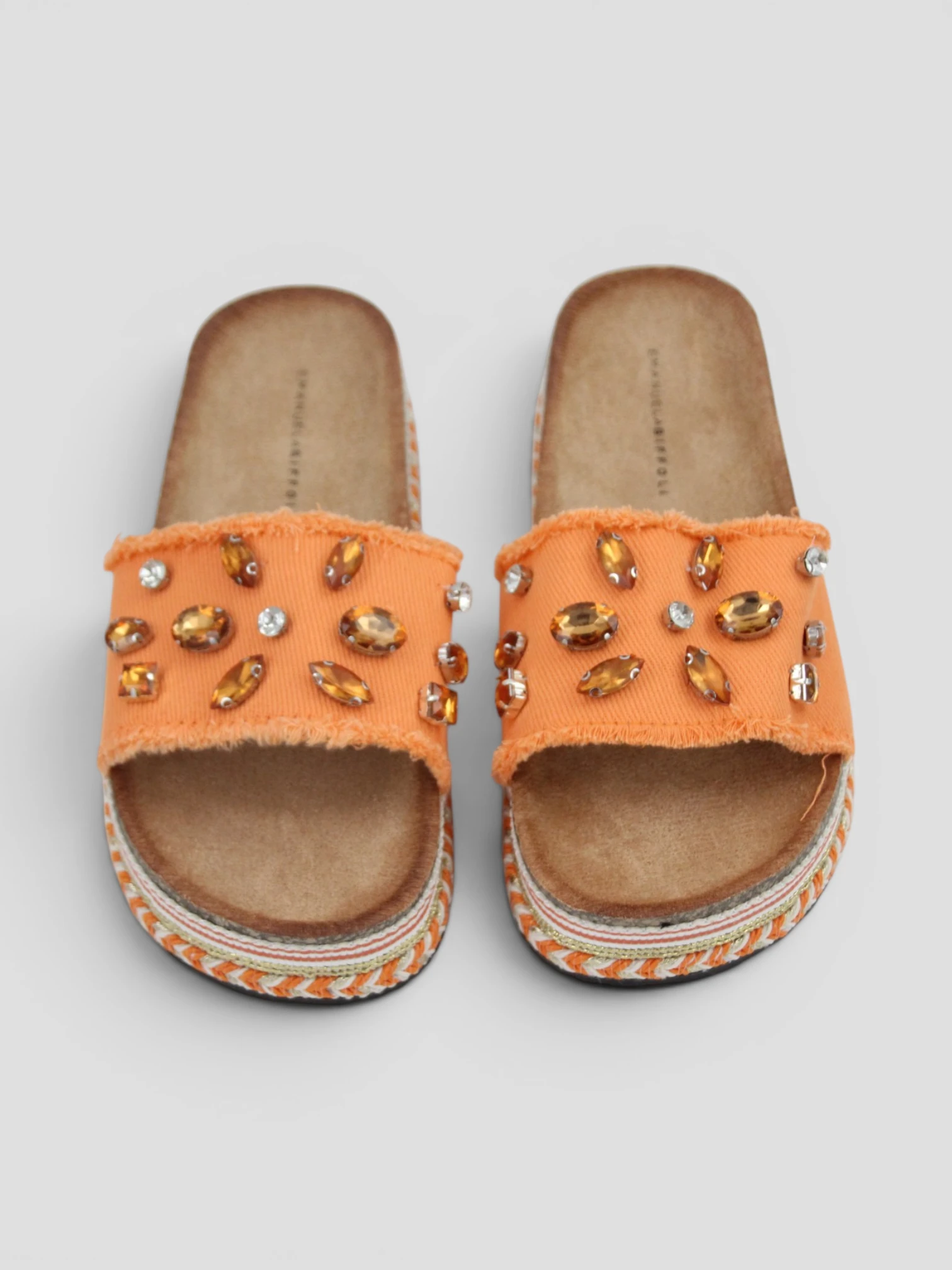 Sandalo Denim Pietre Arancio Emanuela Biffoli - immagine 2