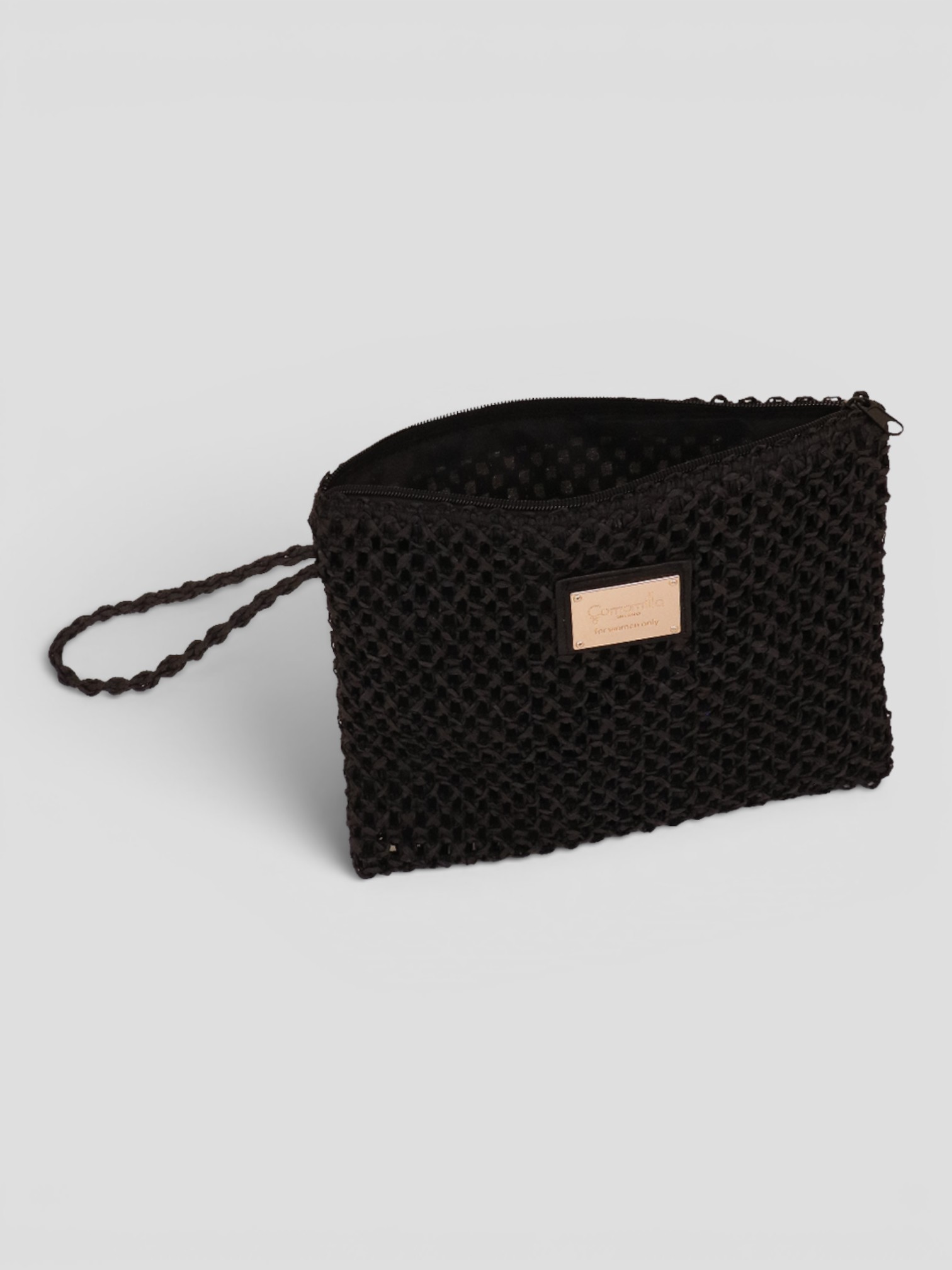 Busta Camomilla M Crochet Nero - immagine 2