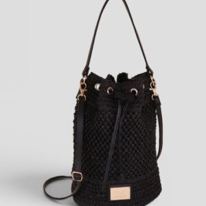 Secchiello Camomilla Crochet Nero