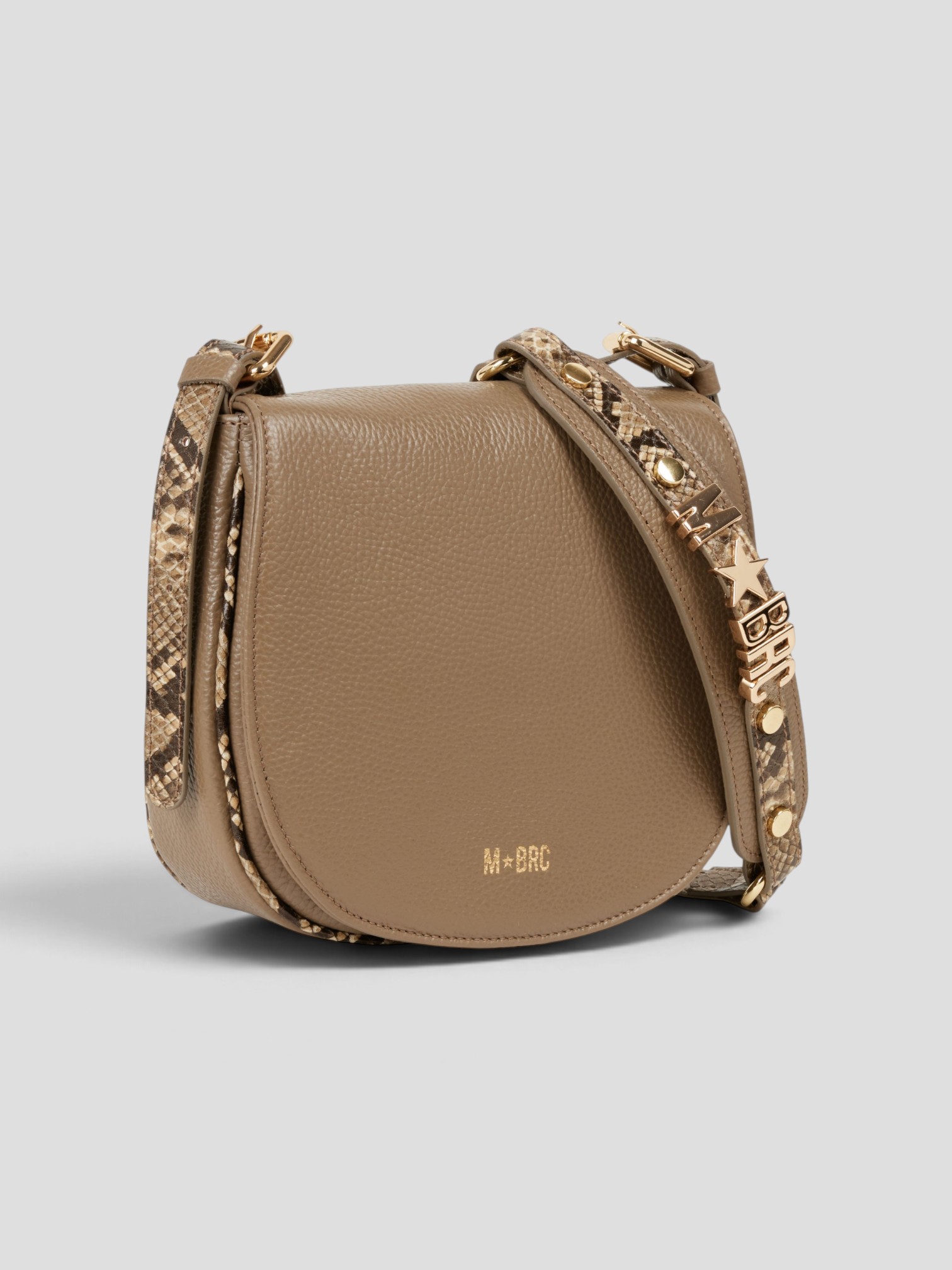 Borsa A Tracolla MBRC Lettering Taupe
