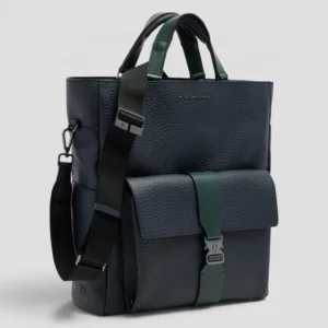 Borsa convertibile in zaino Piquadro Materia Blu/Verde