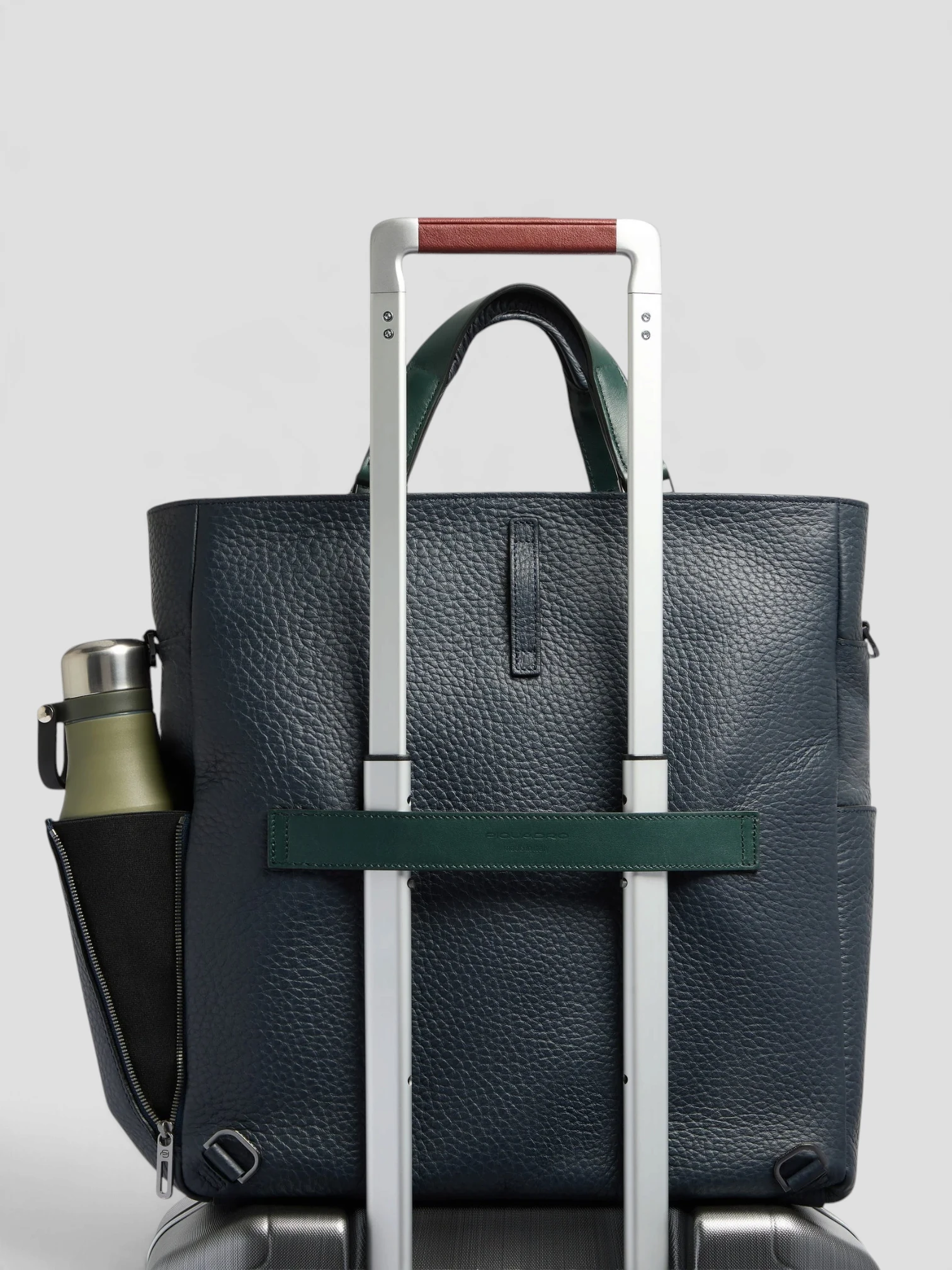 Borsa convertibile in zaino Piquadro Materia Blu/Verde - immagine 3