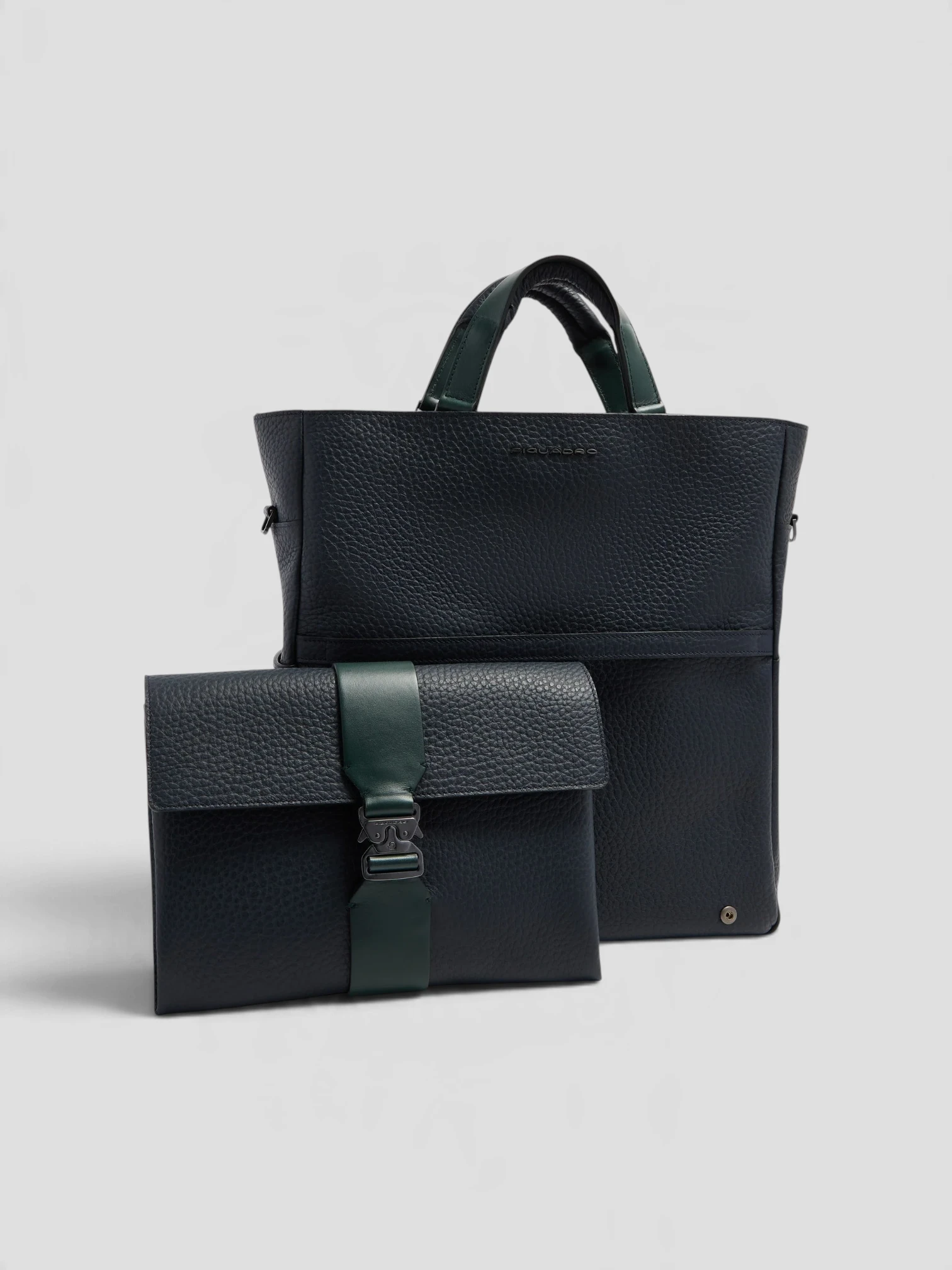 Borsa convertibile in zaino Piquadro Materia Blu/Verde - immagine 6