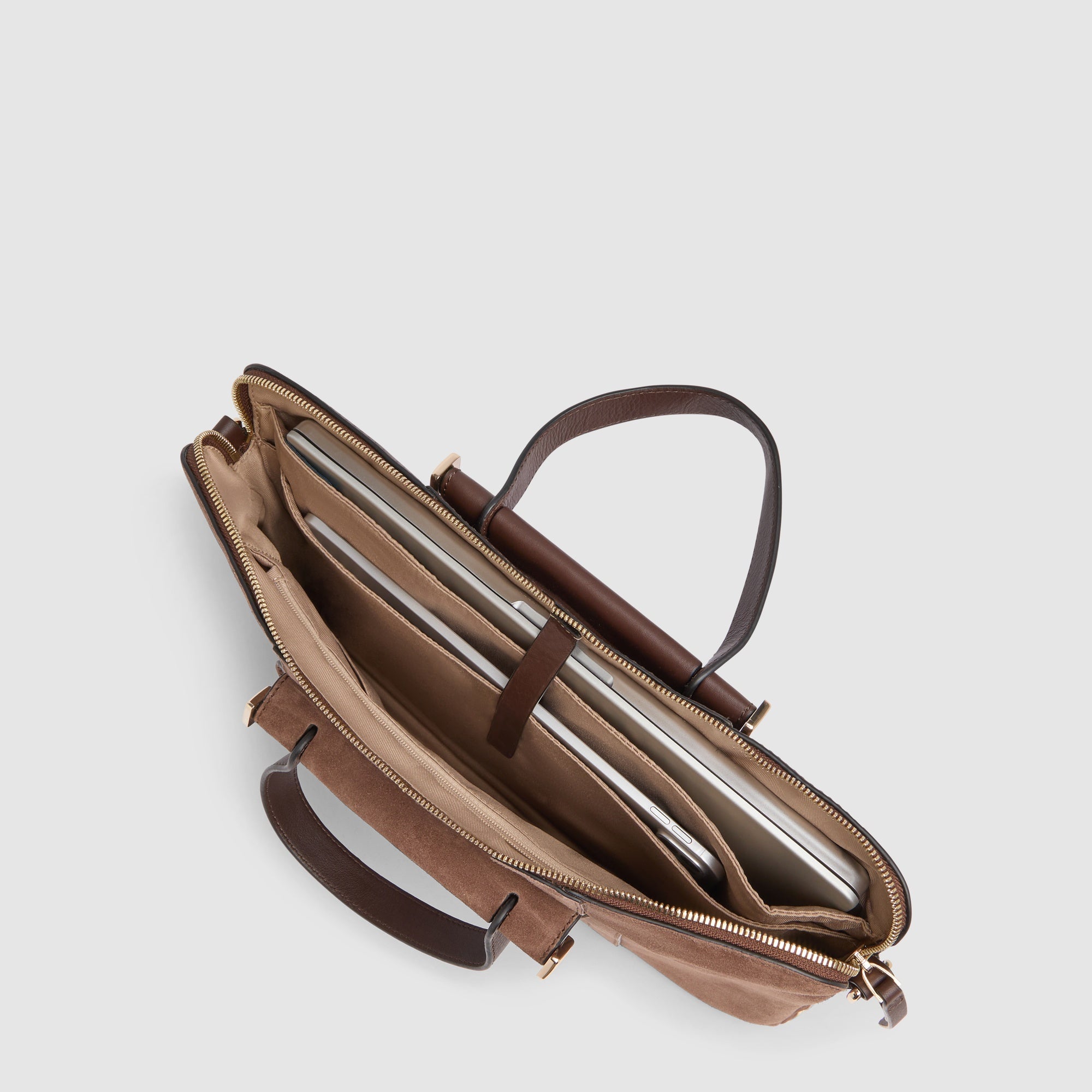 Borsa da lavoro donna porta pc 14" Piquadro Circle Marrone - immagine 4