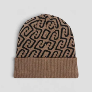 Cappello Liu.Jo Logo Jacquard Cammello Nero