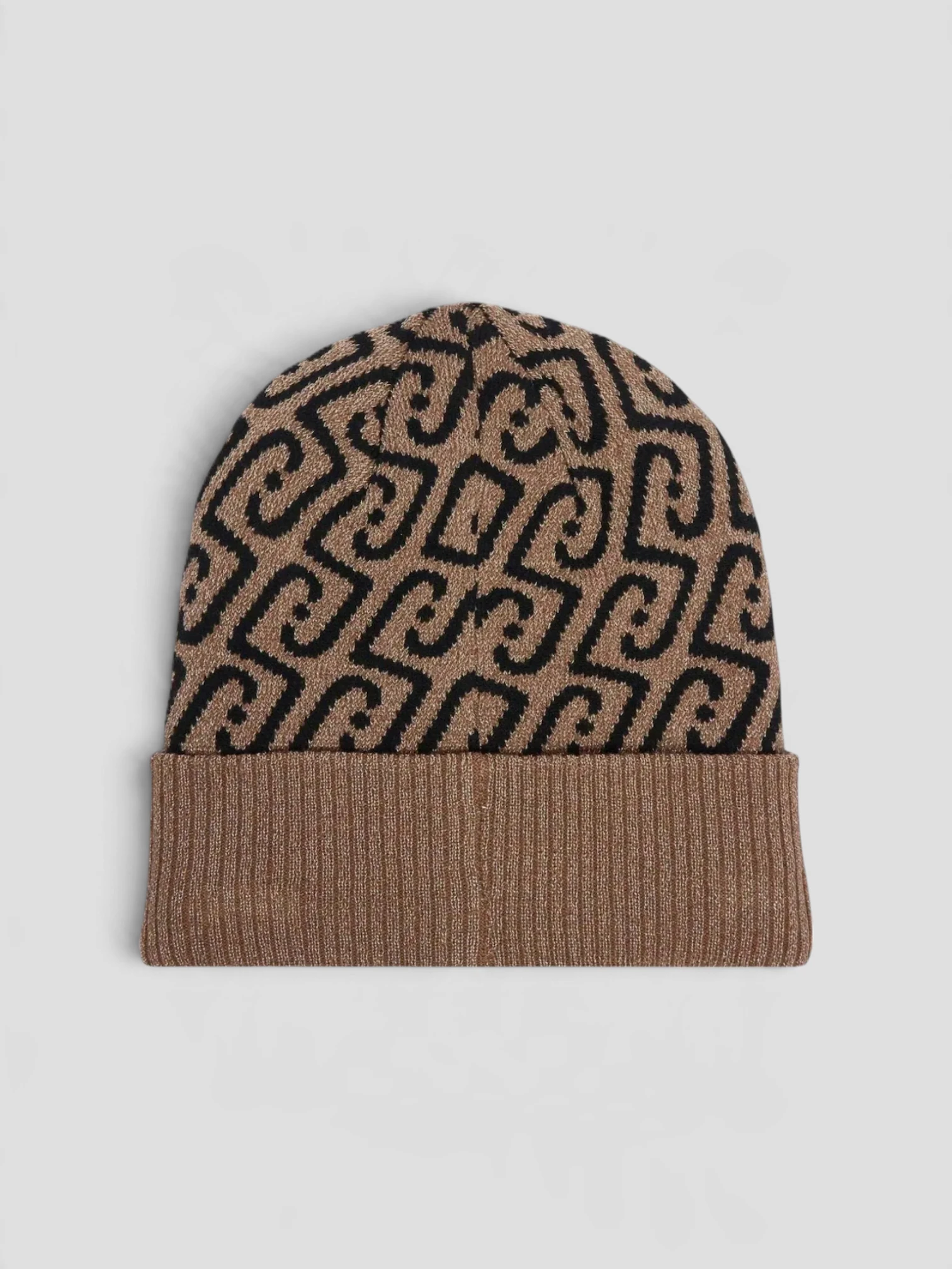 Cappello Liu.Jo Logo Jacquard Cammello Nero - immagine 2