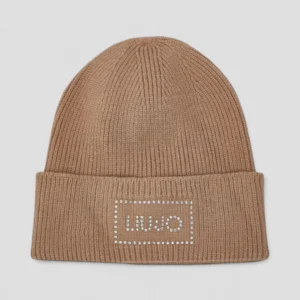 Cappello Liu.Jo Logo Strass Cammello
