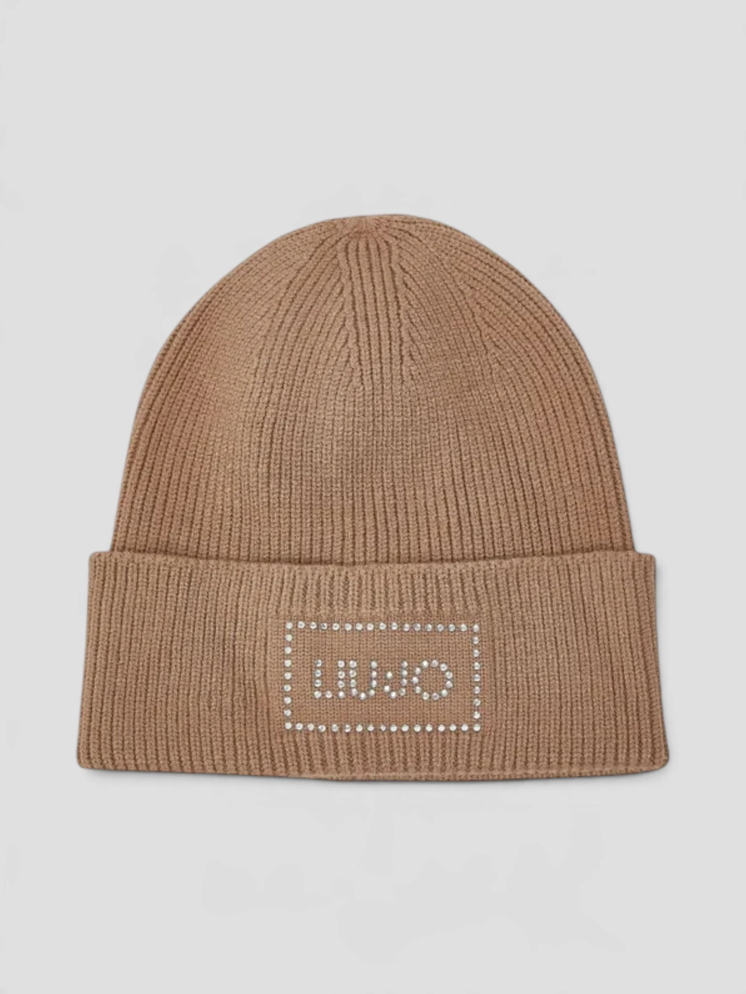Cappello Liu.Jo Logo Strass Cammello