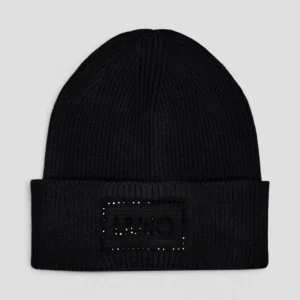 Cappello Liu.Jo Logo Strass Nero
