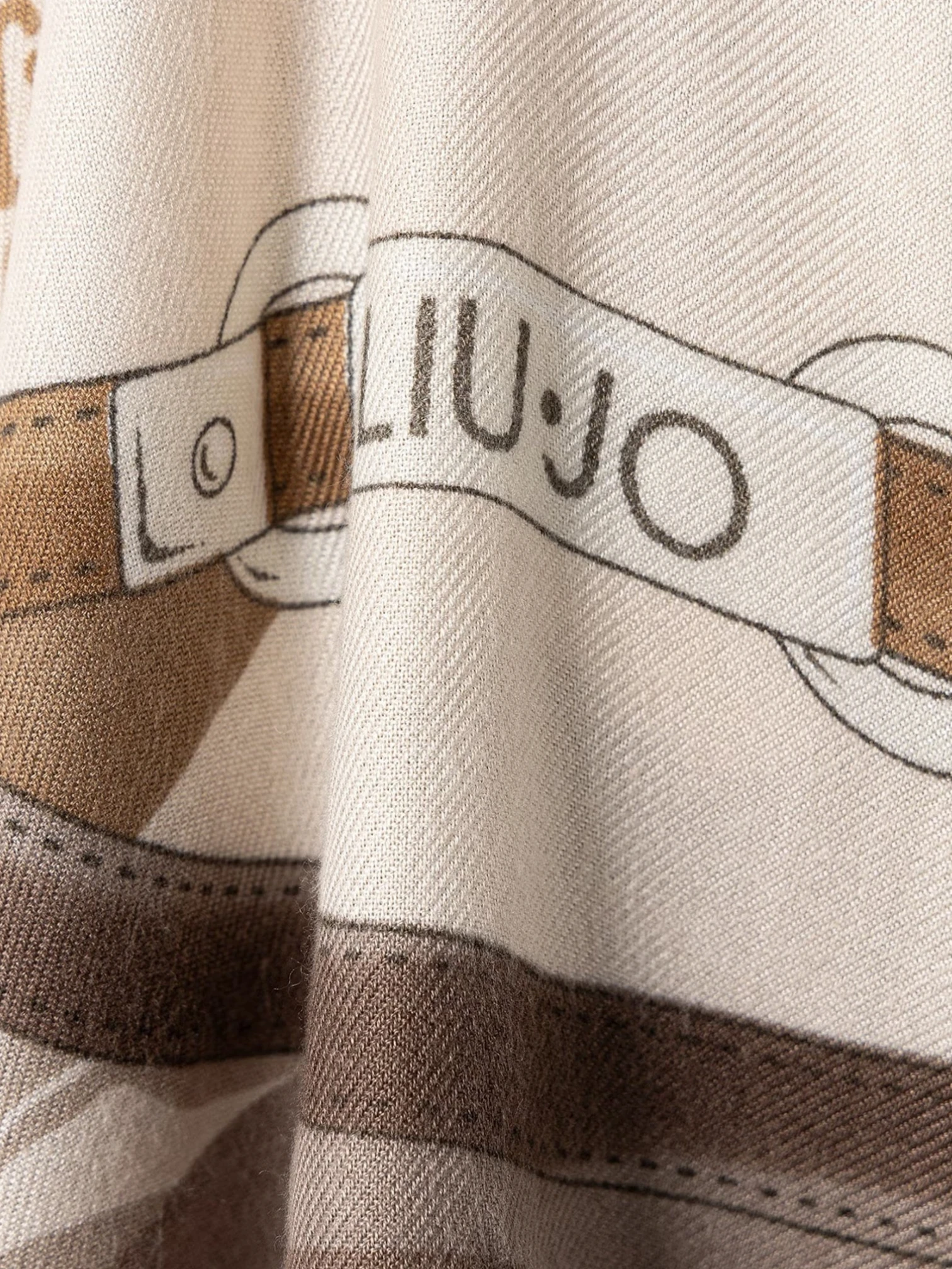 Foulard Liu.Jo Metal Mix Animalier Beige - immagine 3