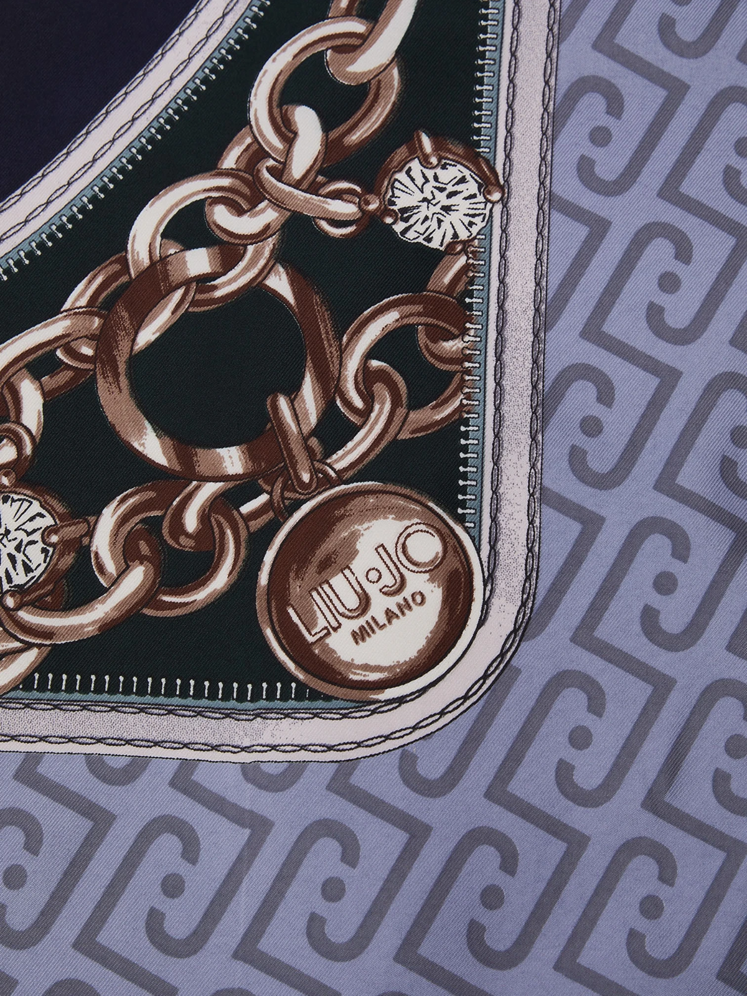 Foulard Liu.Jo Belts Logo Blu - immagine 3