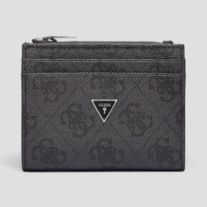 Mini Portafoglio Zip Guess Logo Nero
