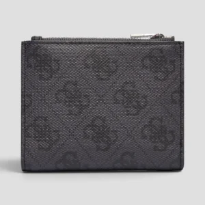 Mini Portafoglio Zip Guess Logo Nero