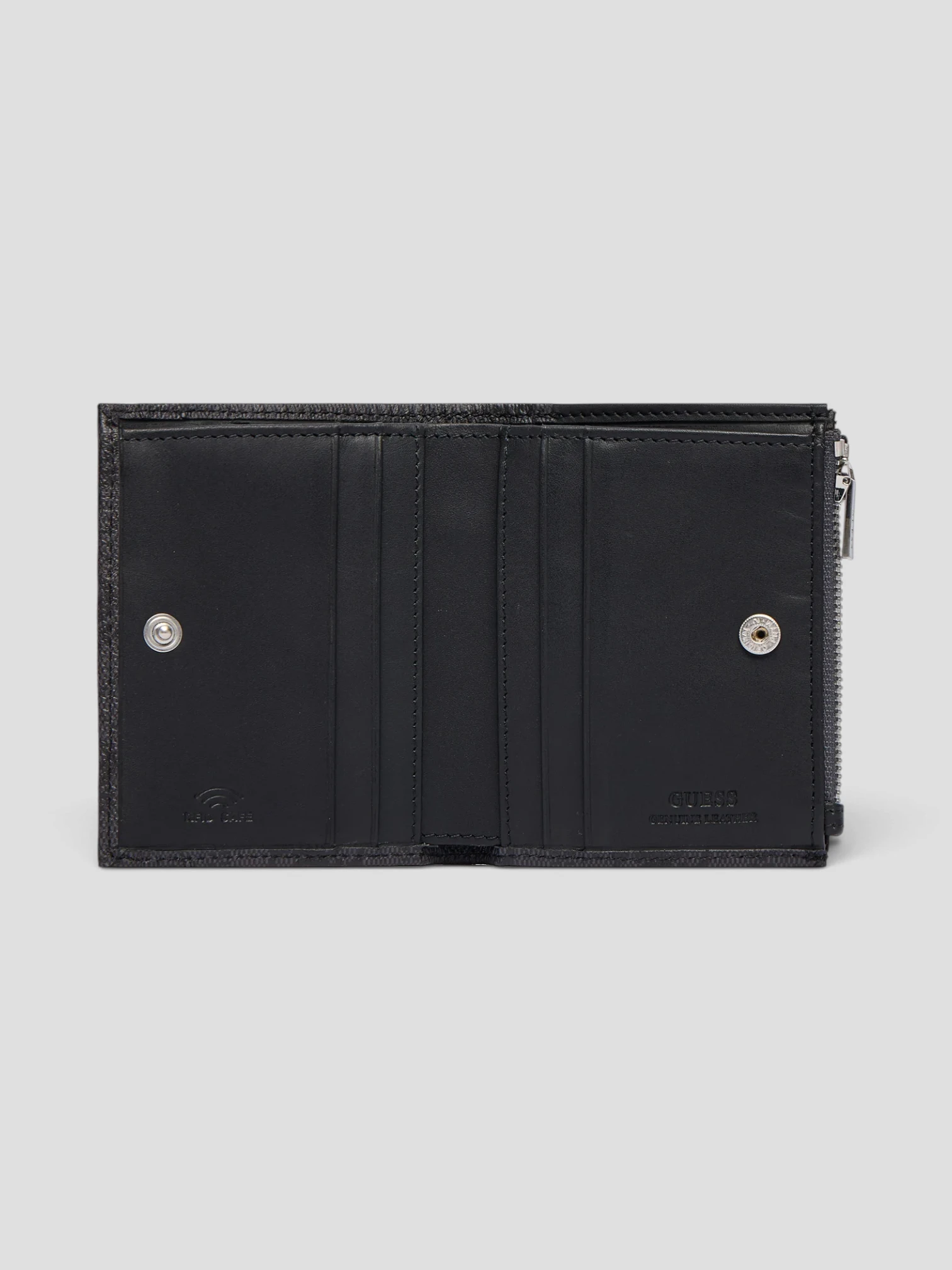 Mini Portafoglio Zip Guess Logo Nero - immagine 3