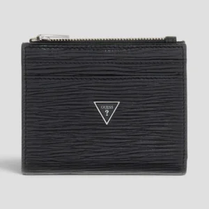 Mini Portafoglio Zip Guess Milano Nero