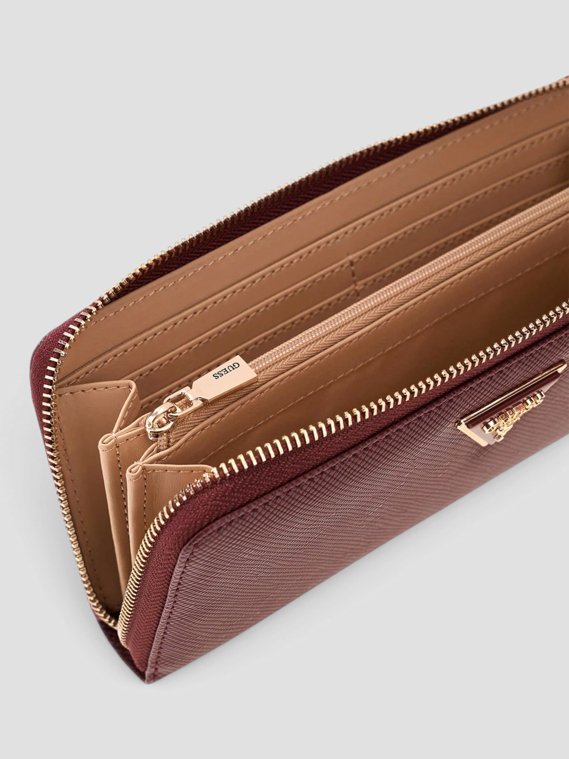 Portafoglio Zip Guess Laurel Bordeaux - immagine 2