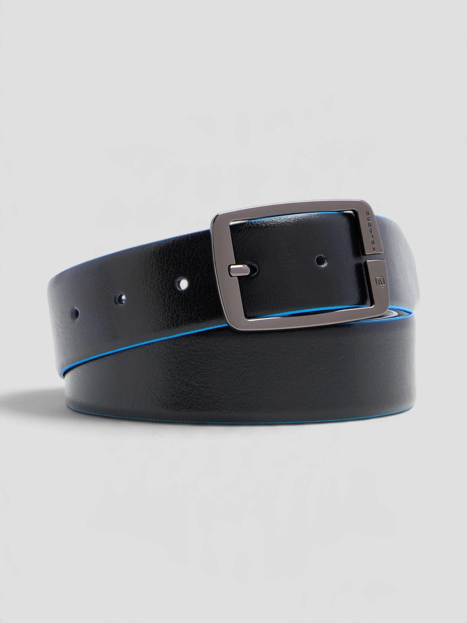 Cintura Piquadro Blue Square Nero/Testa di moro