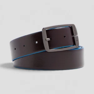 Cintura Piquadro Blue Square Nero/Testa di moro