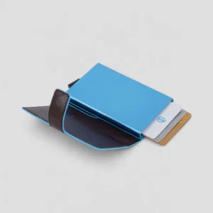 Portacarte Piquadro Blue Square Mogano