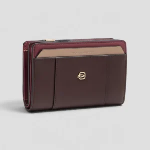 Portafoglio Piquadro W92 Bordeaux/Rosa