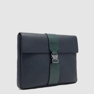 Pochette uomo porta iPad®Pro 13″ Piquadro Materia Blu/Verde