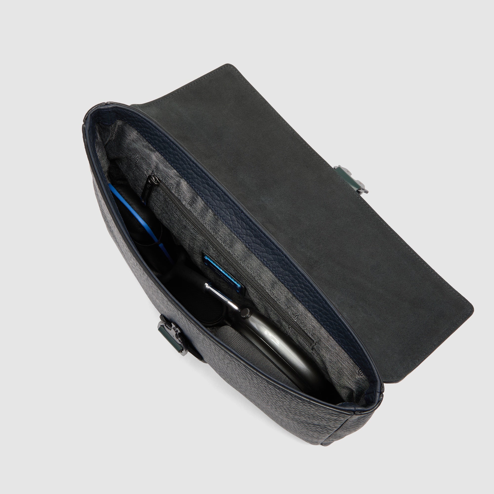 Pochette uomo porta iPad®Pro 13" Piquadro Materia Blu/Verde - immagine 4