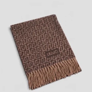 Sciarpa Liu.Jo Logo Needle Punch Marrone