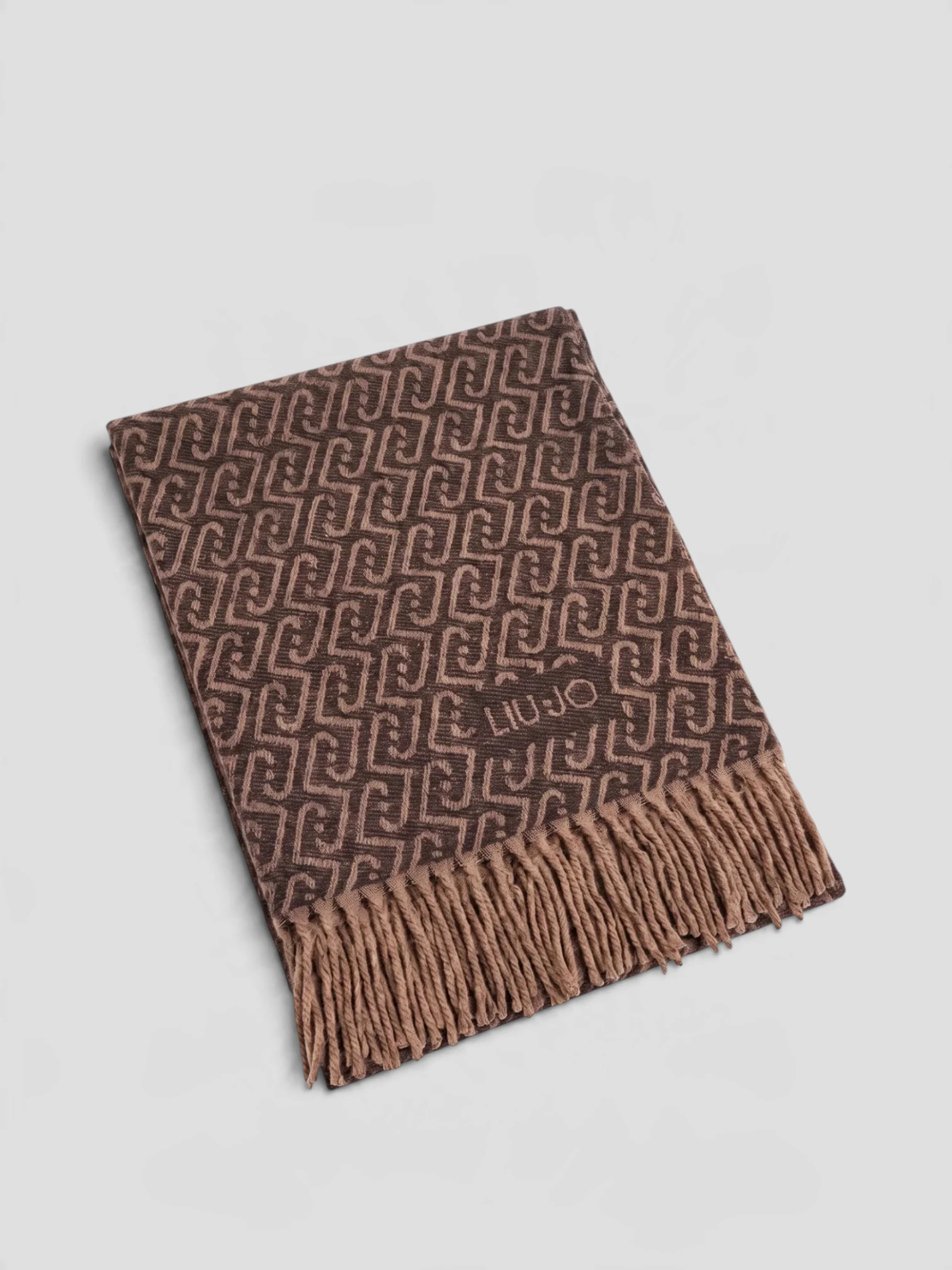 Sciarpa Liu.Jo Logo Needle Punch Marrone - immagine 2