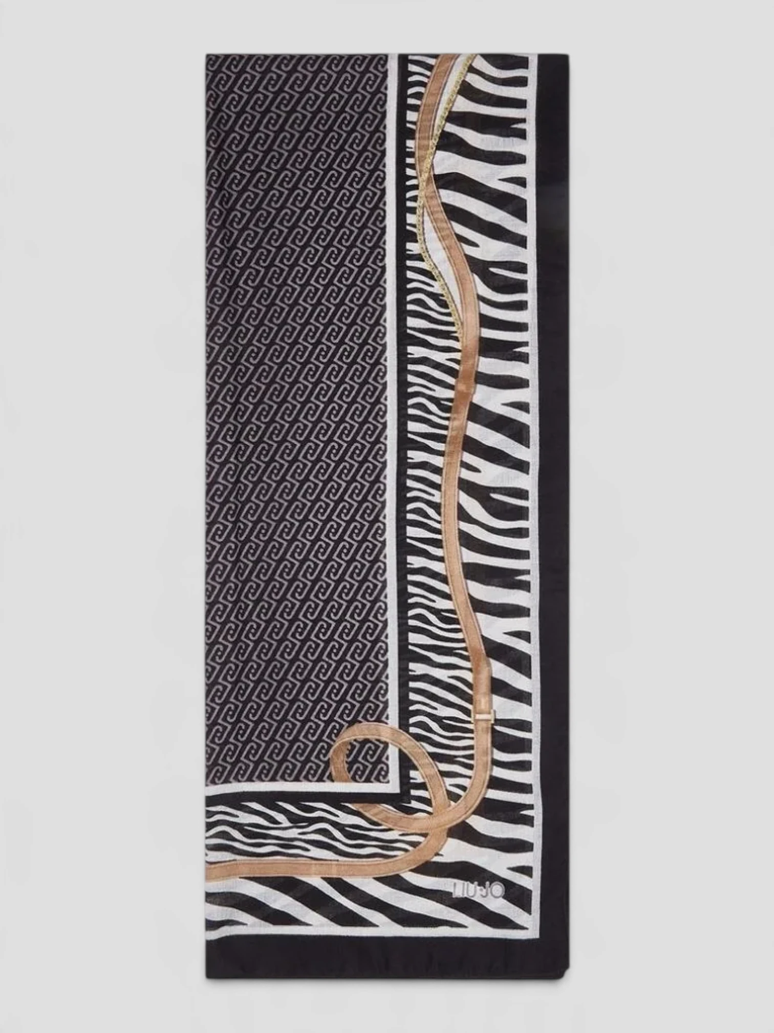 Stola Liu.Jo Animalier Cint Nero - immagine 2