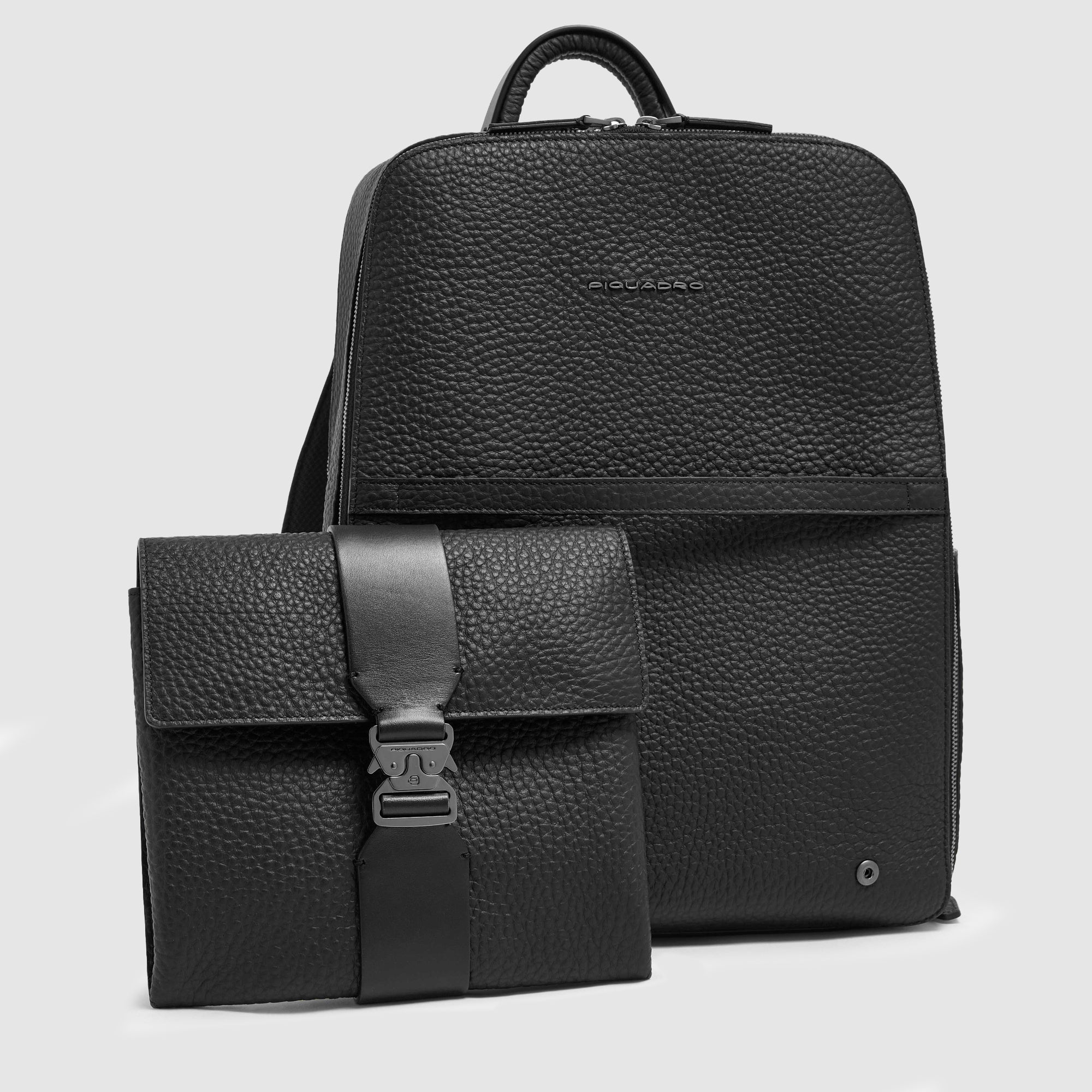 Zaino da viaggio porta pc 15,6" Piquadro Materia Nero - immagine 12