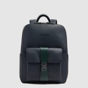 Zaino da viaggio porta pc 15,6″ Piquadro Materia Blu/Verde